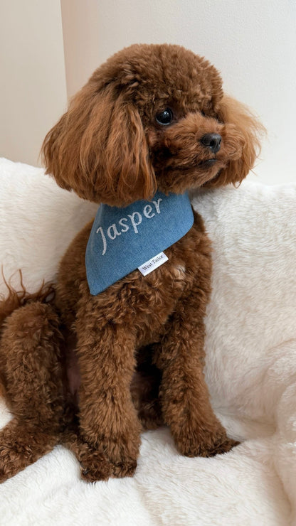 Personalized Denim Bandana