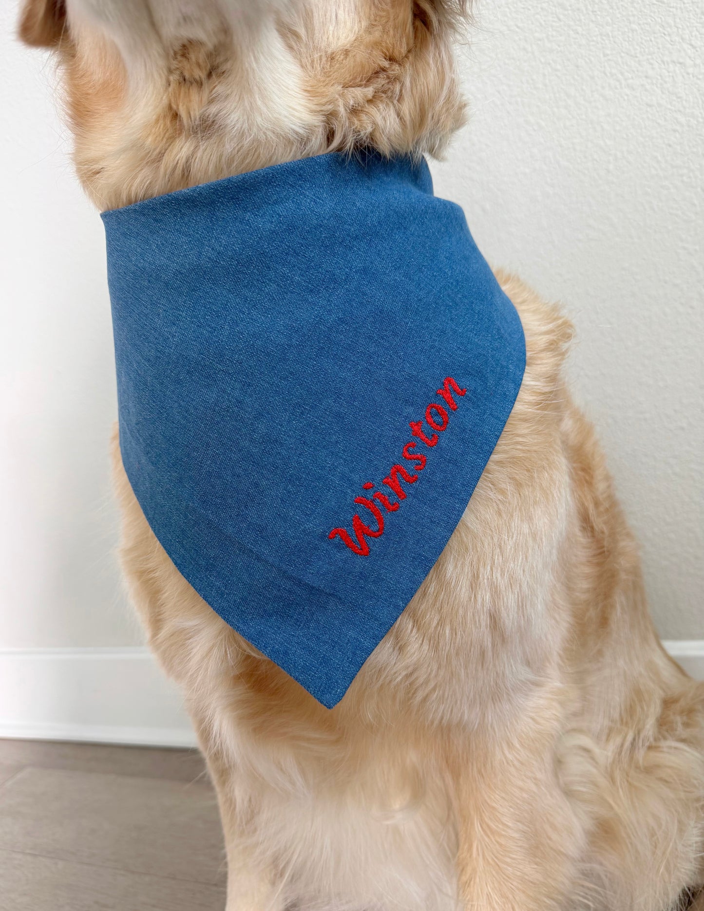 Personalized Denim Bandana