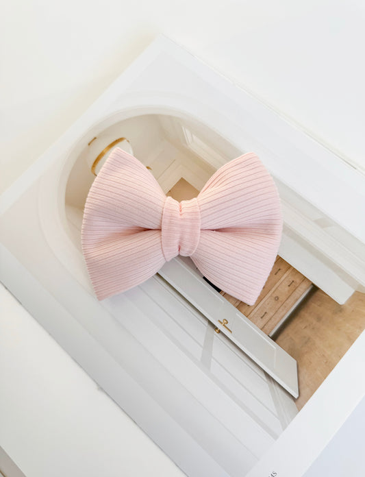 Blush Pink Ribbed Bows