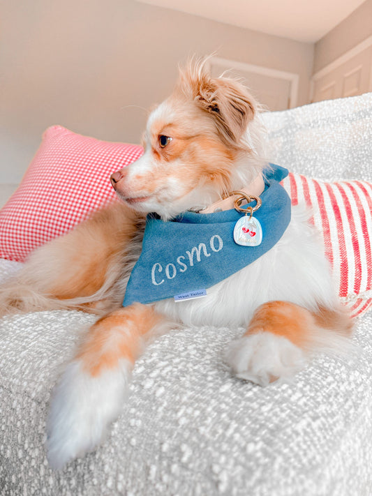 Personalized Denim Bandana