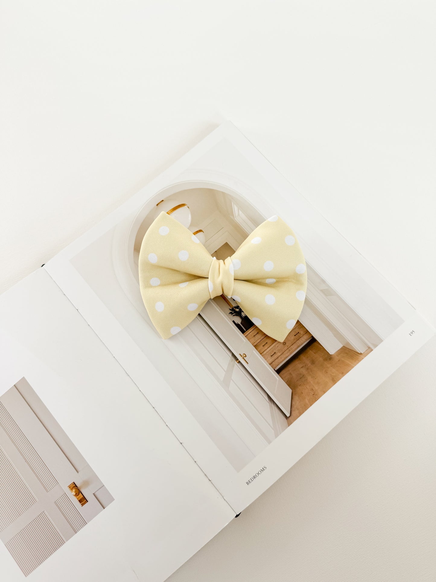 Yellow Polka Dot Bow