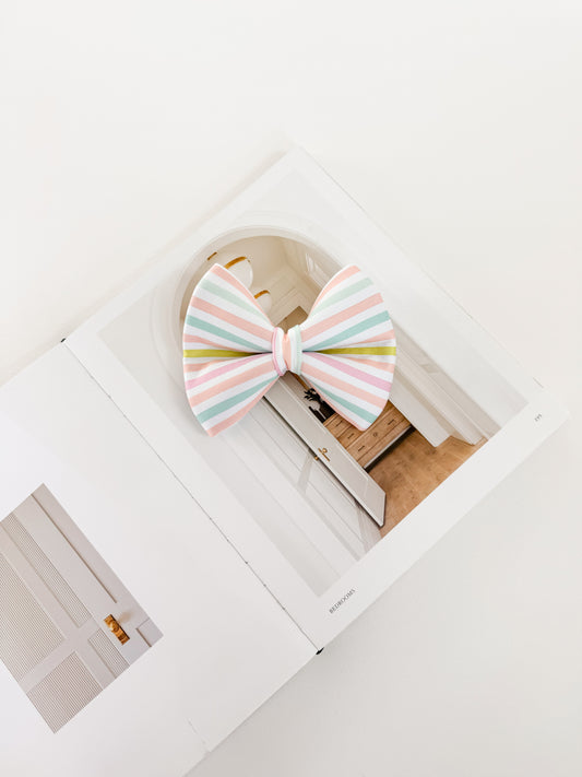 Pastel Stripes Bow